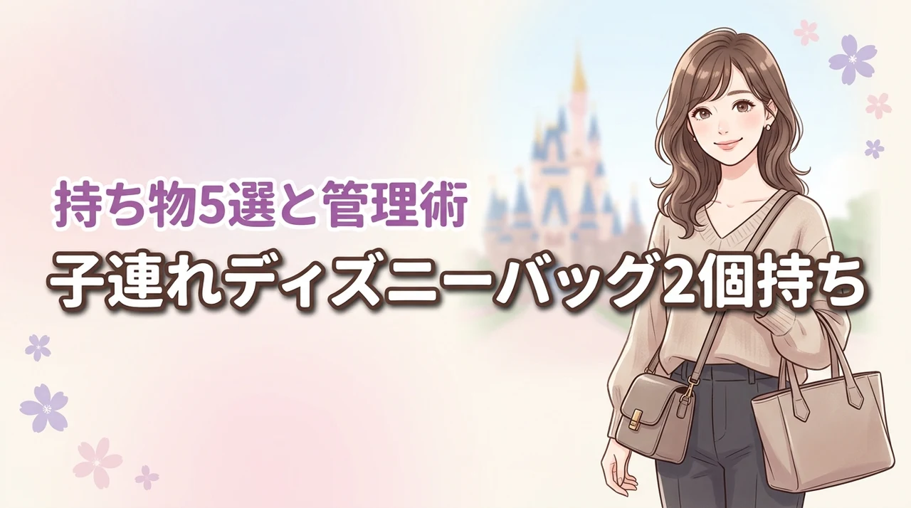 子連れディズニーの持ち物はバッグ2個持ちが正解！おすすめ5選と管理のコツ