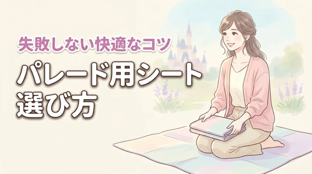 【失敗しない】ディズニーパレードのレジャーシートの大きさ選びと快適に過ごすコツ