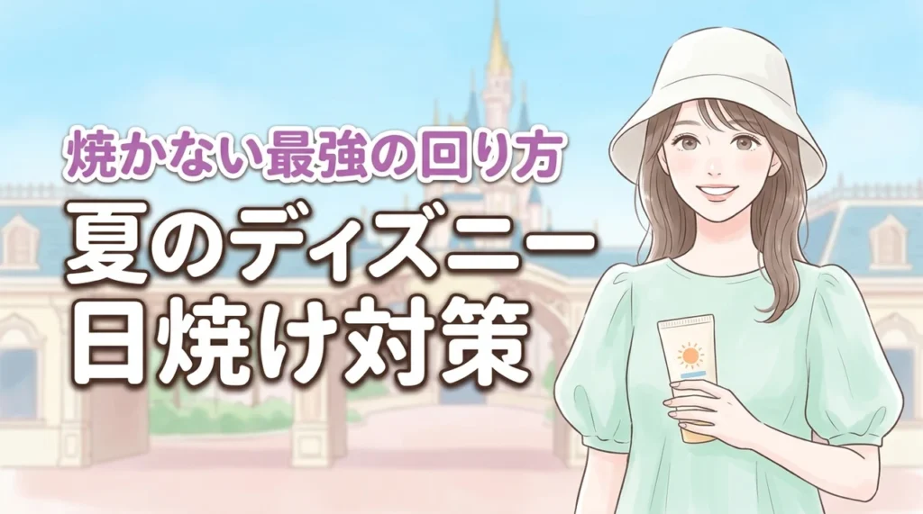 夏のディズニーで日焼け対策をしないと後悔する？絶対に焼かない最強の回り方を伝授