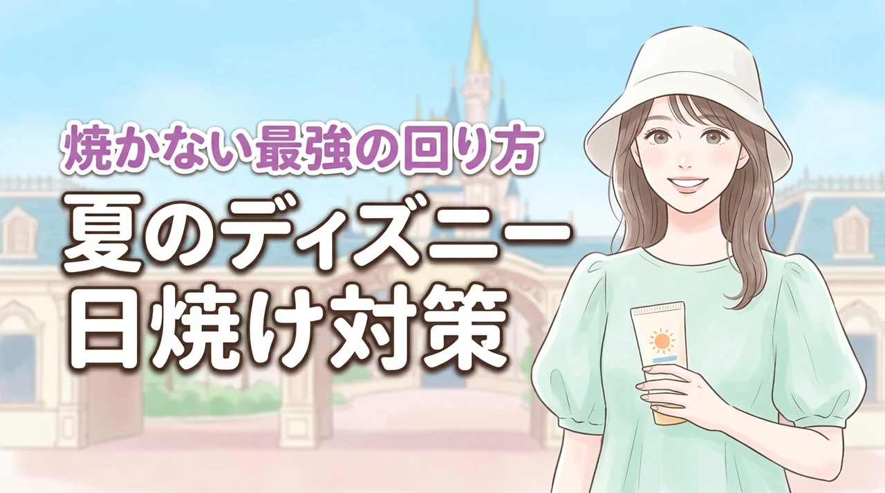 夏のディズニーで日焼け対策をしないと後悔する？絶対に焼かない最強の回り方を伝授