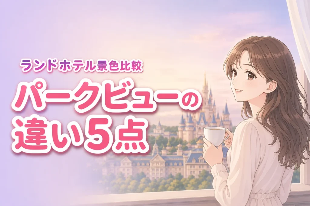 ディズニーランドホテル、パークビューとパークグランドビューの違い5点！景色や階層を比較
