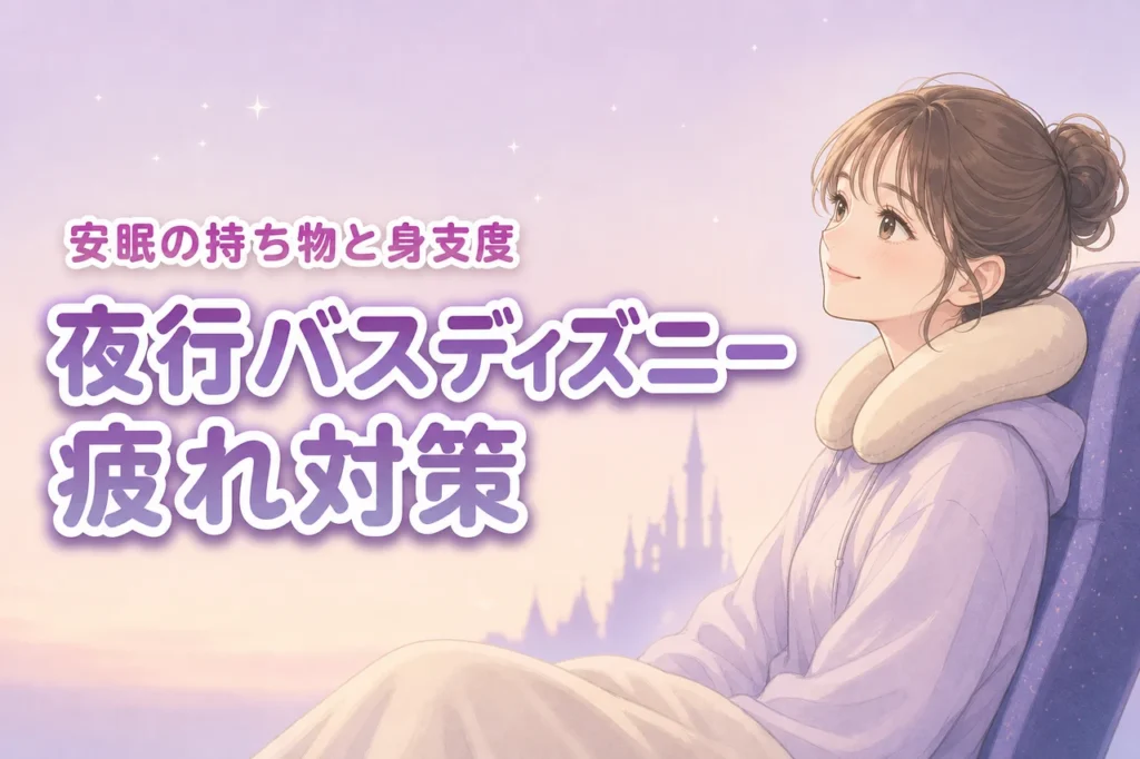 夜行バスのディズニーは疲れる？安眠を支える持ち物と到着後の身支度で体力を温存